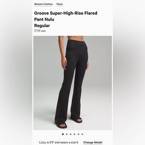 NWT groove pant SHR flare Nulu - black